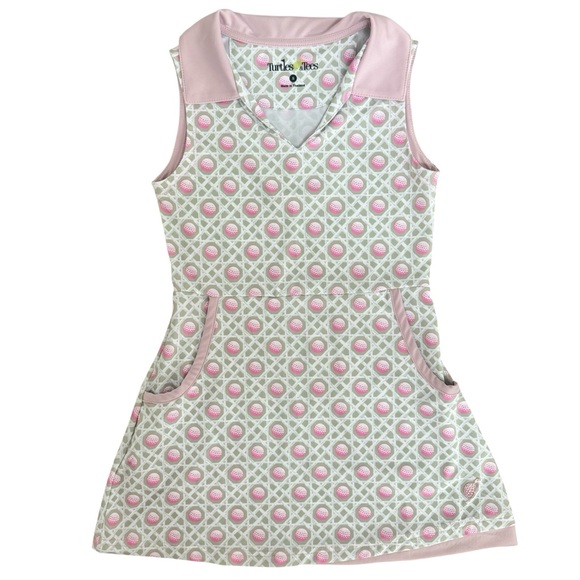 Turtles & Tees Golf Print Dotty Athletic Dress size Small/6-7 - Picture 4 of 10